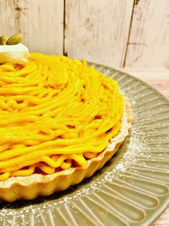 ハロウィンにも!かぼちゃモンブランタルト-レシピのメイン写真
