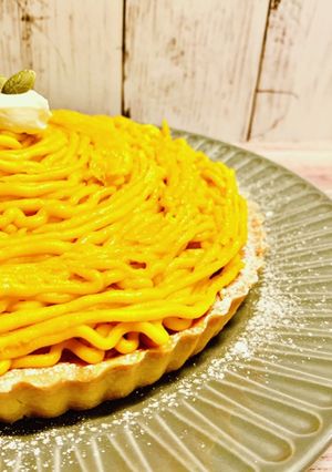 ハロウィンにも！かぼちゃモンブランタルト-レシピのメイン写真