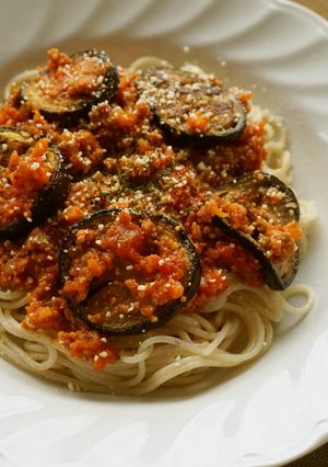 米粉のスパゲティ～トマト味噌ミートソース-レシピのメイン写真