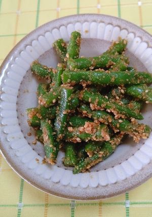 ゴマたっぷりいんげんのごま和え-レシピのメイン写真