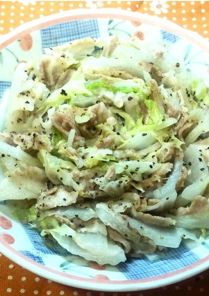 白菜と豚肉の重ね蒸し-レシピのメイン写真