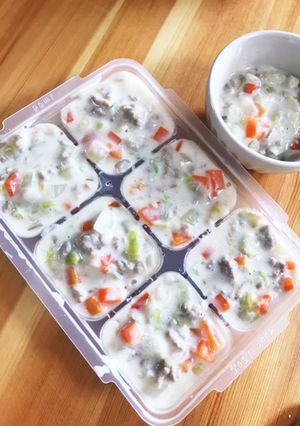 時短 蒸し野菜でつくるシチュー 離乳食-レシピのメイン写真
