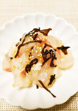 鯛の塩昆布和え-レシピのメイン写真
