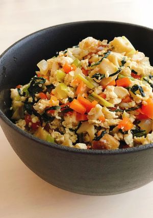 野菜たっぷり栄養満点♡炒り豆腐-レシピのメイン写真