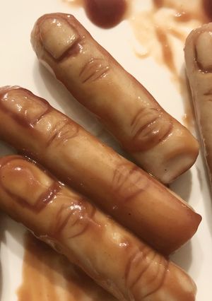 ハロウィンに♡指ケチャップウインナー-レシピのメイン写真