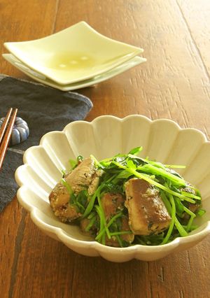 簡単☆いわし缶と豆苗のガーリック炒め-レシピのメイン写真