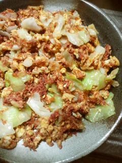 コンビーフ☆卵のキャベツ炒め-レシピのメイン写真