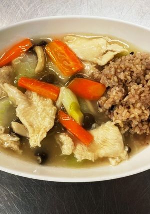 玄米と一緒に食べる、鶏胸の中華風あんかけ-レシピのメイン写真