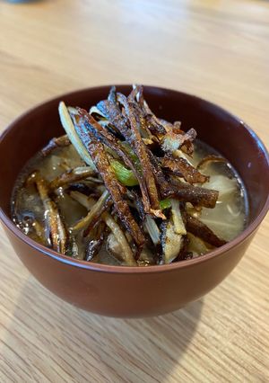 新食感にハマる！カリカリ揚げごぼう豚汁-レシピのメイン写真