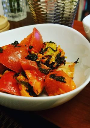 超簡単!トマトとキムチの和え物-レシピのメイン写真