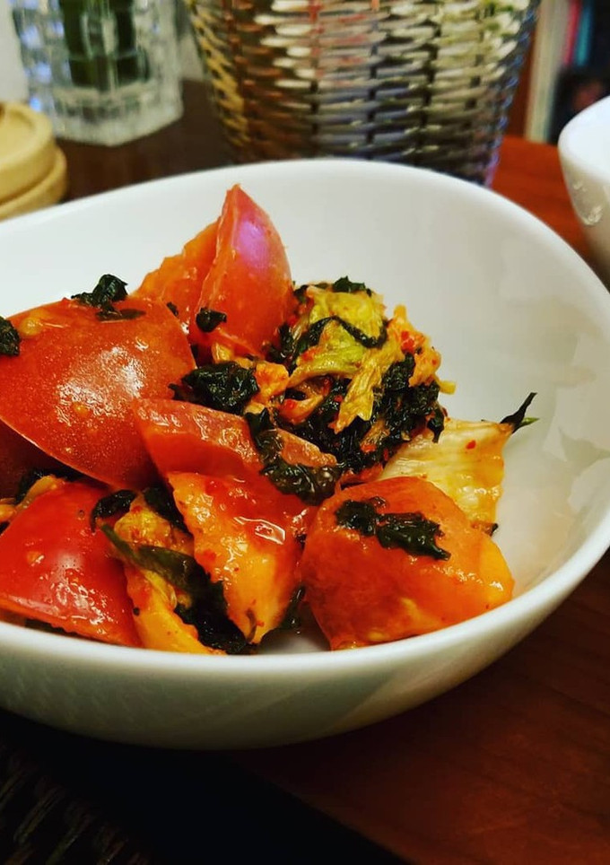 超簡単!トマトとキムチの和え物-レシピのメイン写真