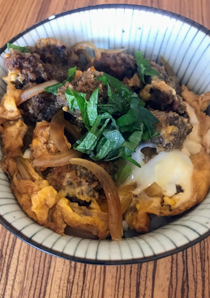 マグロ血合い肉のカツ丼風-レシピのメイン写真