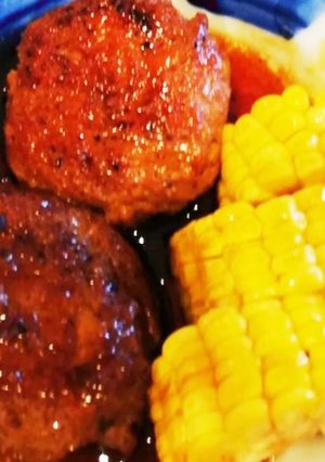 ごぼうの照り焼きハンバーグ-レシピのメイン写真