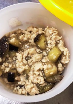 離乳食完了期〘ナスの甘辛味噌〙-レシピのメイン写真