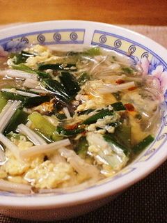 春雨と鶏皮のさっぱり中華春雨スープ-レシピのメイン写真