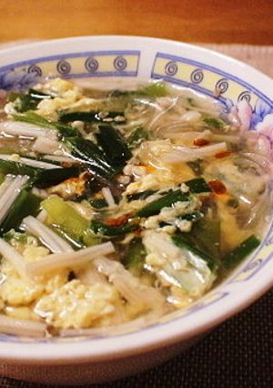 春雨と鶏皮のさっぱり中華春雨スープ-レシピのメイン写真