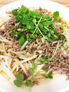 もやしと牛豚挽肉のポン酢かけ-レシピのメイン写真