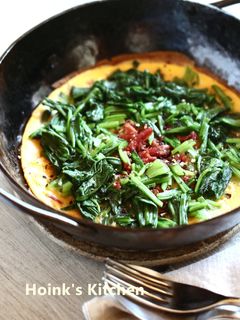 母の味☆コンビーフとほうれん草のオムレツ-レシピのメイン写真