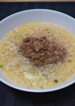納豆と卵のまろやか塩ラーメン-レシピのメイン写真