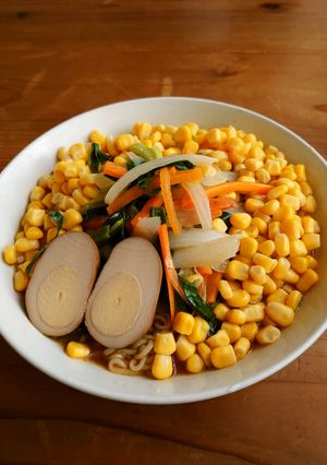 コーンと野菜たっぷり味噌ラーメン-レシピのメイン写真