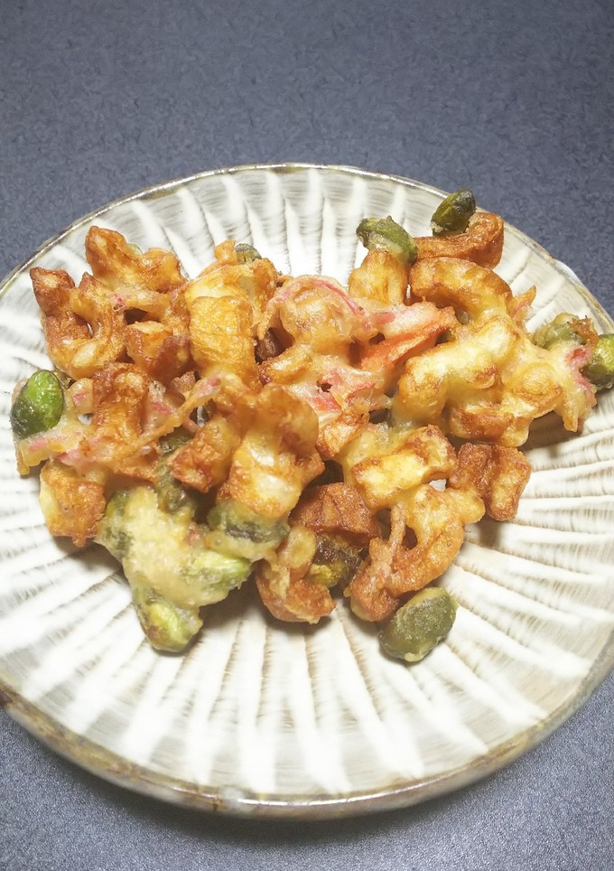 ちくわと枝豆と紅生姜のかき揚げ-レシピのメイン写真