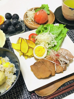 焼豚メインで今日の夕飯メニュー・夕飯献立-レシピのメイン写真