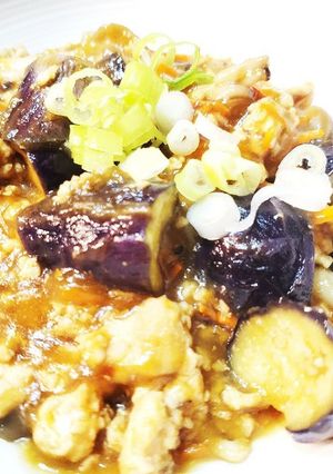 茄子と鶏そぼろあんかけ-レシピのメイン写真