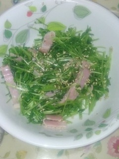 豆苗とベーコンのフレンチサラダ-レシピのメイン写真