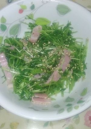 豆苗とベーコンのフレンチサラダ-レシピのメイン写真