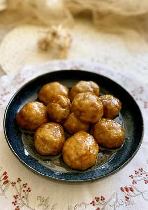 レンジで作るれんこん入りふんわり鶏団子-レシピのメイン写真
