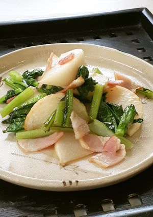 【野菜ソムリエ】京こかぶのバター醤油炒め-レシピのメイン写真