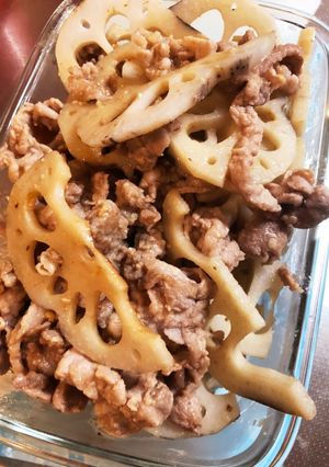 れんこんと豚肉のニンニク味噌焼き-レシピのメイン写真