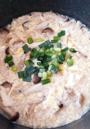 きのこ卵雑炊！がっつり！-レシピのメイン写真