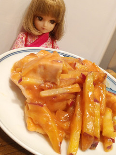 リカちゃん♡秋鮭とさつま芋の味噌絡め*.-レシピのメイン写真