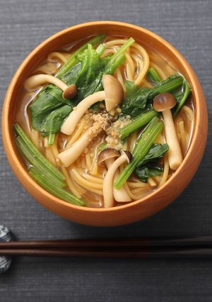 きのことほうれん草の和風スープヌードル-レシピのメイン写真