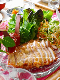 韓国風☆鶏肉の手巻きサラダ -レシピのメイン写真