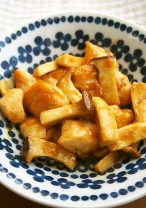 むね肉とエリンギの生姜焼き！ツルコリ食感-レシピのメイン写真