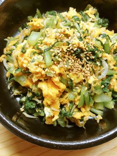 捨てない!かぶ菜としらすの卵とじ-レシピのメイン写真