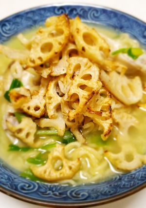 レンコンチップの塩ラーメン-レシピのメイン写真