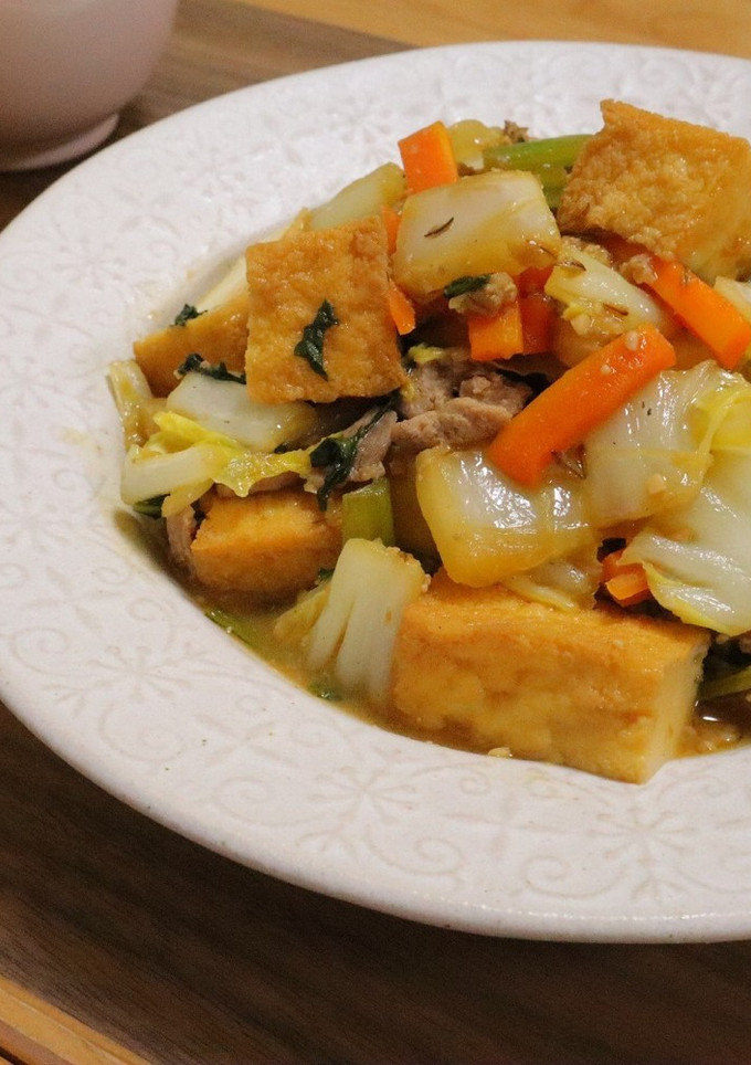 豚肉と厚揚げの味噌炒め煮(家常豆腐風)-レシピのメイン写真