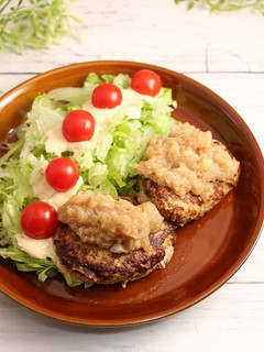 簡単!キャベツの芯☆和風ハンバーグ-レシピのメイン写真