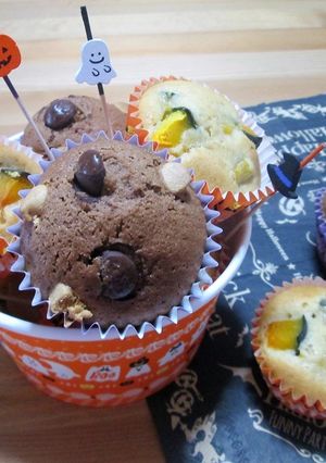 朝食にも♪ ゴロゴロかぼちゃのマフィン-レシピのメイン写真