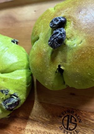 ほんのり甘い抹茶と黒豆甘納豆のパン-レシピのメイン写真