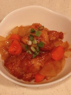 レンジで時短、唐揚げと野菜の甘酢あん-レシピのメイン写真