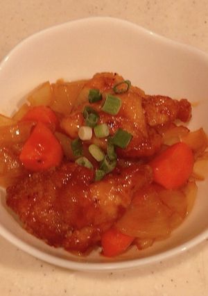レンジで時短、唐揚げと野菜の甘酢あん-レシピのメイン写真