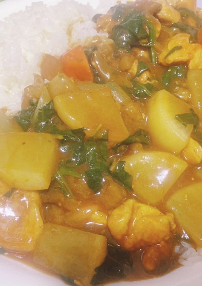 鶏胸肉と冬野菜のごろごろ和風カレー♪-レシピのメイン写真
