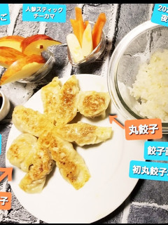 小鳥りんご&2種類餃子(韮無し餃子)♡-レシピのメイン写真