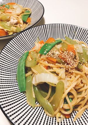 簡単！白菜とたっぷり野菜のヘルシーパスタ-レシピのメイン写真