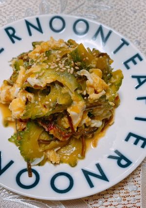 ゴーヤの副菜はこれ♡塩昆布、卵、鰹節入り-レシピのメイン写真