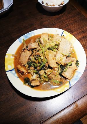 ロース肉と葉野菜の味噌炒め-レシピのメイン写真